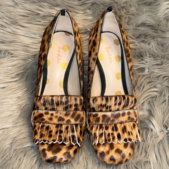 EUC Boden Penny Detail Chunky Loafer Heel Pump Size 36 EU or 5.5 US - Picture 2 of 10